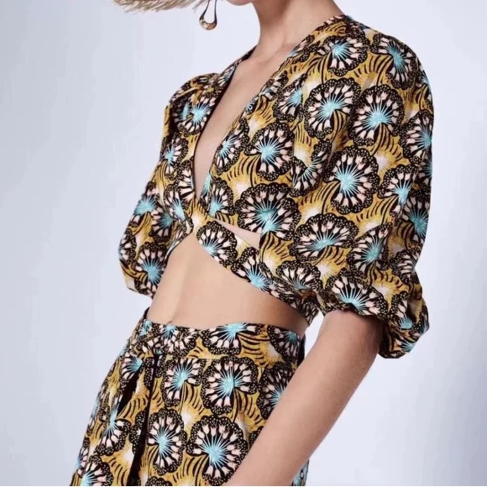 Alexis Sierro Maida Printed Crop Top Size XS